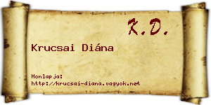 Krucsai Diána névjegykártya